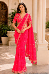 Rani Embellished Saree