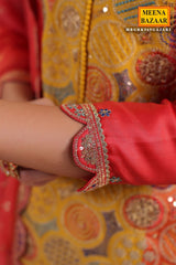Gajari Silk Embroidered Suit Set