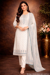 Tussar Chanderi Ready Made Suit with Elegant Neck Embroidery