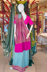Sea Green Embroidered Silk Saree Party & Festive Wear Saree