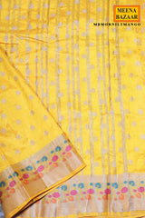 Mango Silk Saree with Woven Buti
