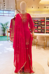 Rani Neck Embroidered Ready Made Suit Set