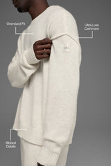 Unisex Wool聽Cashmere New Class Crewneck Sweater - Bone Heather