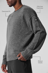 Unisex Wool聽Cashmere New Class Crewneck Sweater - Platinum Grey