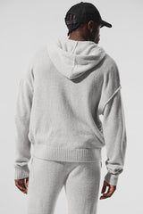 Wool聽Cashmere New Class Full Zip Hoodie - Pearl Grey Heather