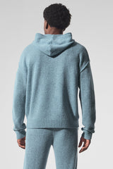 Wool聽Cashmere New Class Hoodie - Celestial Blue Granite Heather
