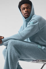 Wool聽Cashmere New Class Hoodie - Celestial Blue Granite Heather