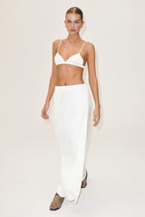Silk Blend Radiance Bra - White
