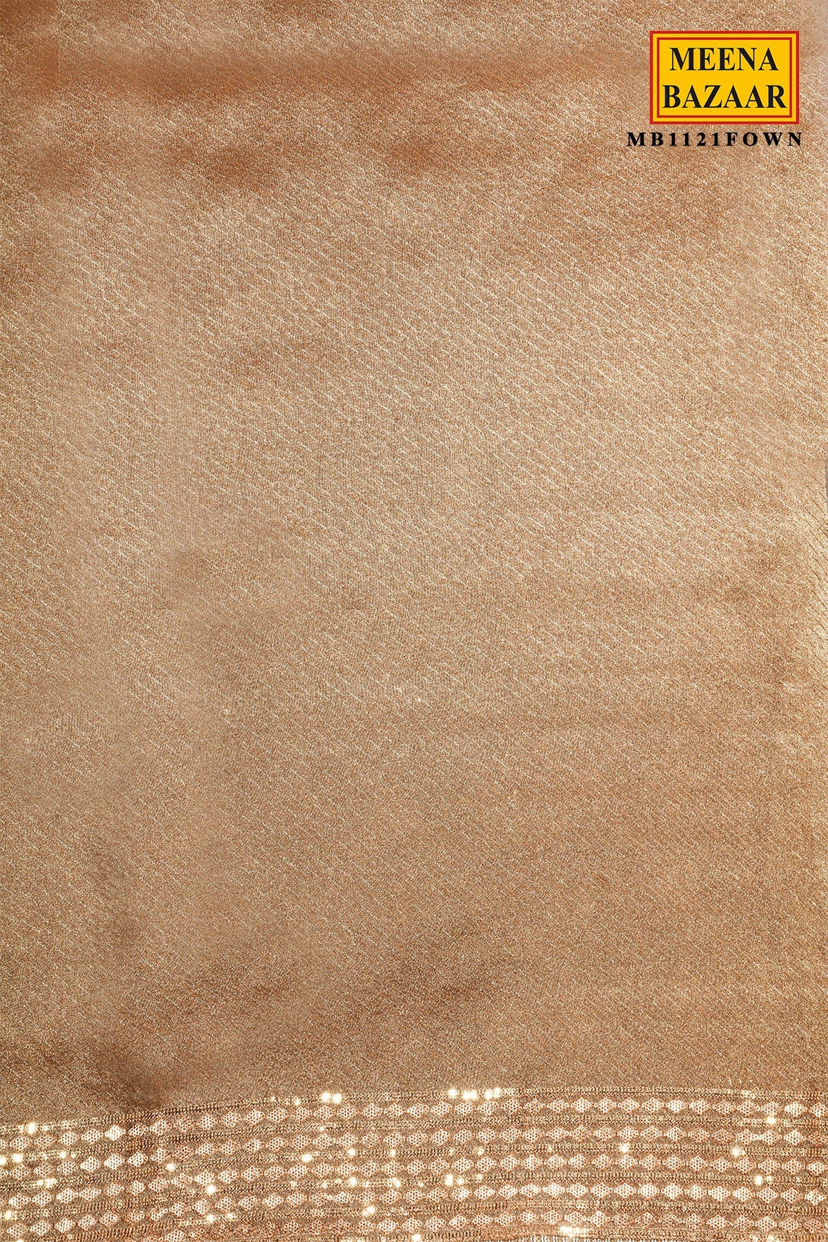 Fawn Tissue Embroidered Saree