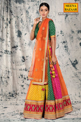 Multicolor Georgette Lehenga