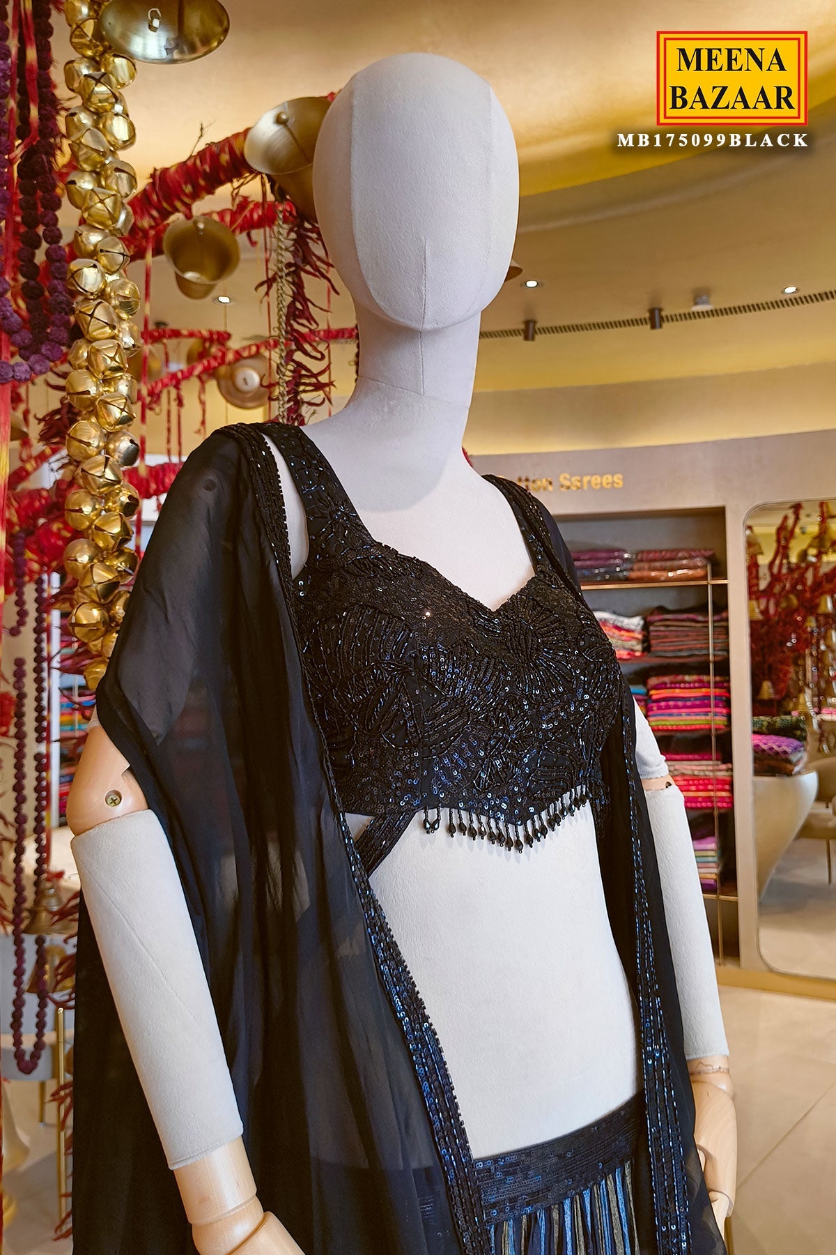 Midnight Black Lehenga Set