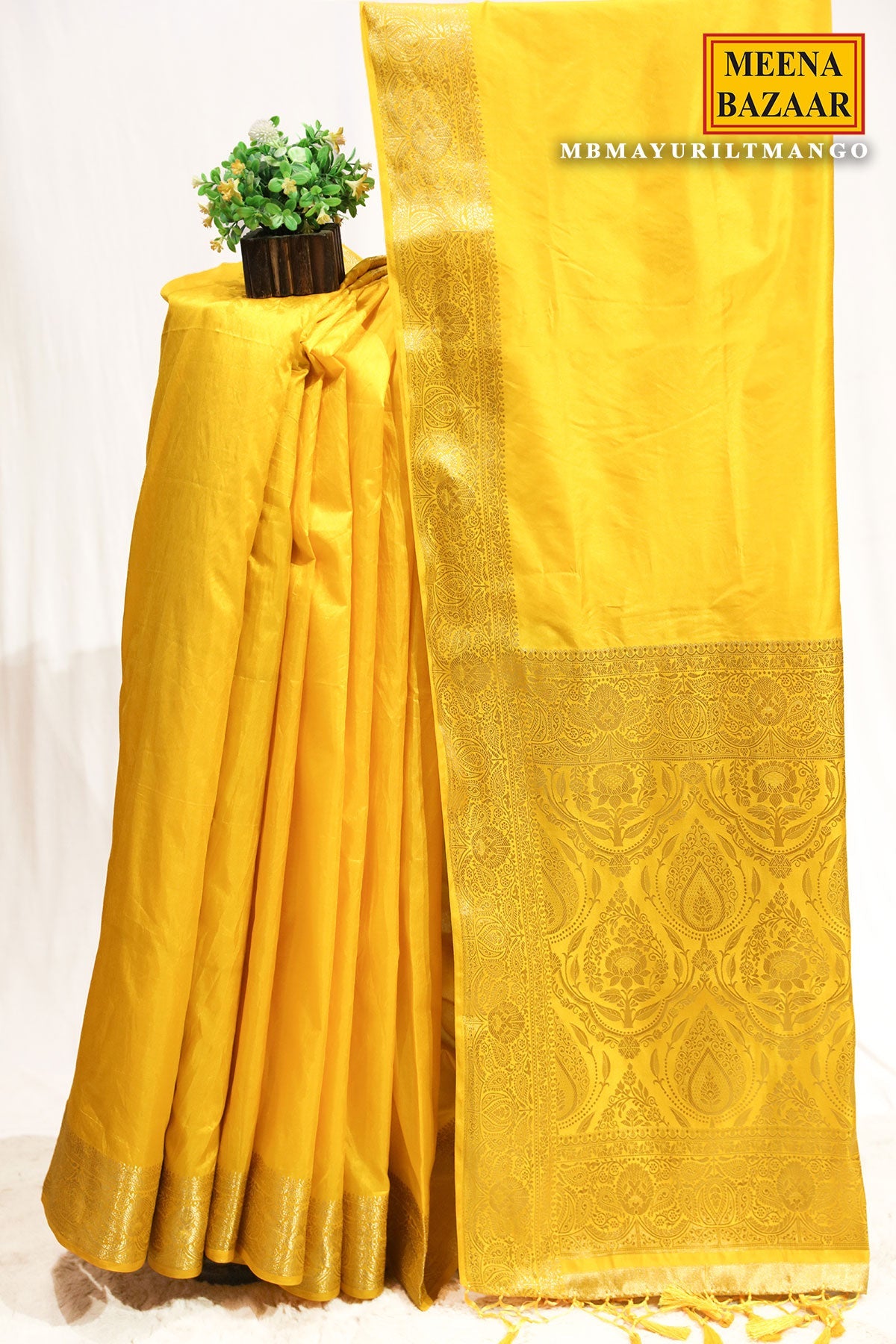 Mayuri Mango Silk Weaving Saree