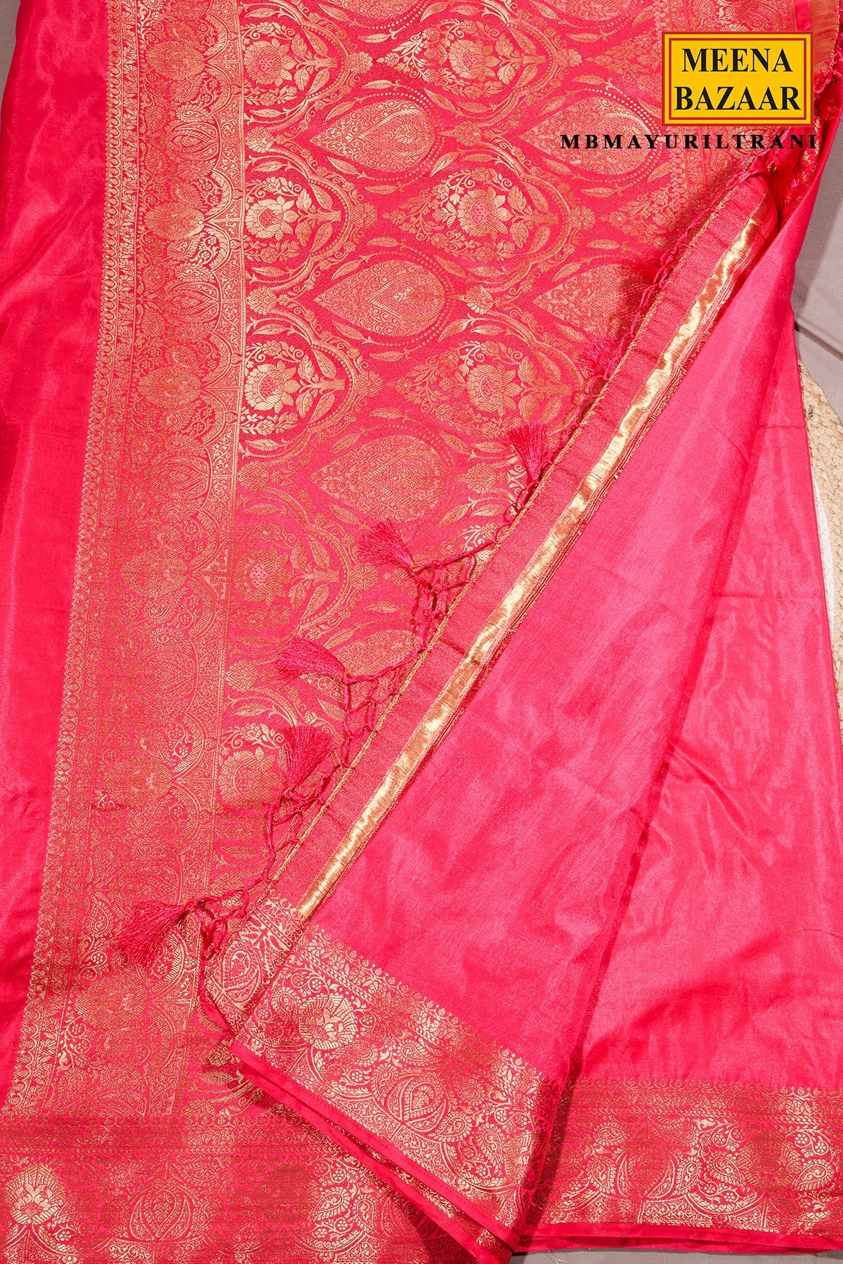Rani Silk Saree with Signature Woven Elegance