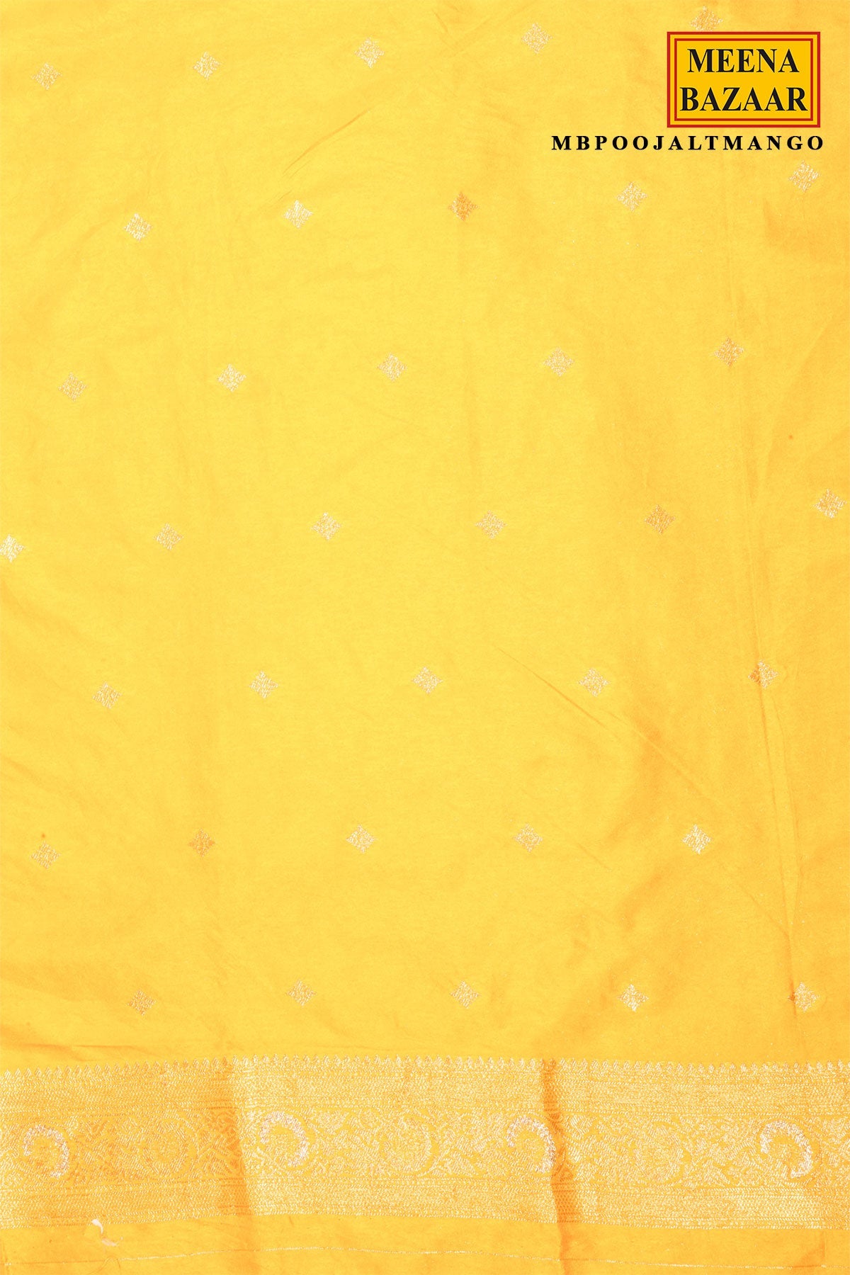 Pooja Mango Silk Saree with Elegant Weaving Jal