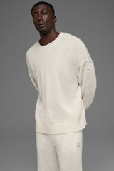 Unisex Wool聽Cashmere New Class Crewneck Sweater - Bone Heather