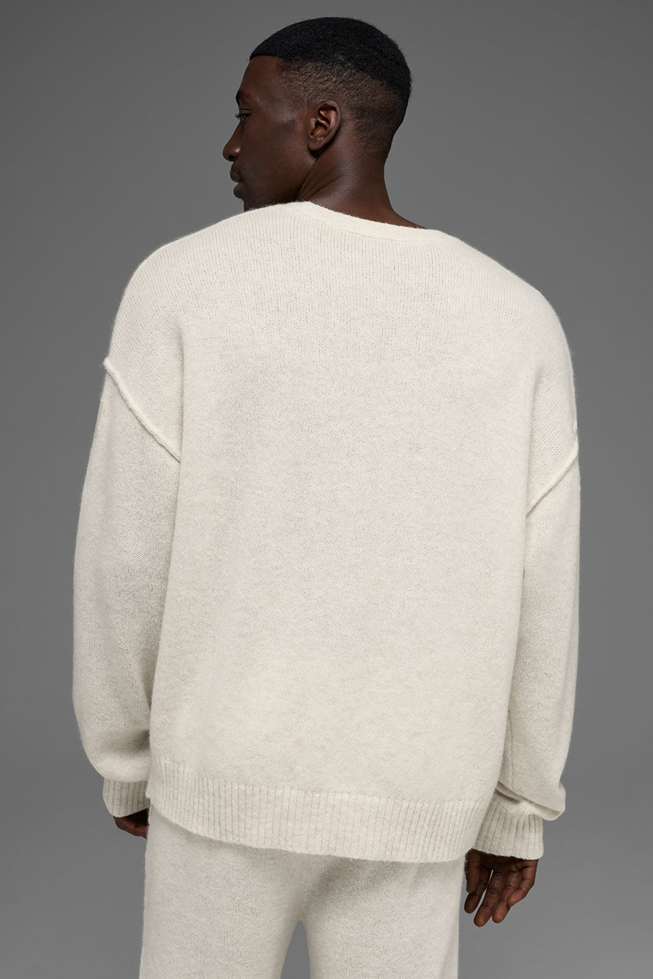Unisex Wool聽Cashmere New Class Crewneck Sweater - Bone Heather