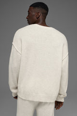 Unisex Wool聽Cashmere New Class Crewneck Sweater - Bone Heather