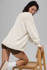Unisex Wool聽Cashmere New Class Crewneck Sweater - Bone Heather