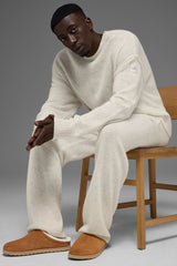 Unisex Wool聽Cashmere New Class Crewneck Sweater - Bone Heather