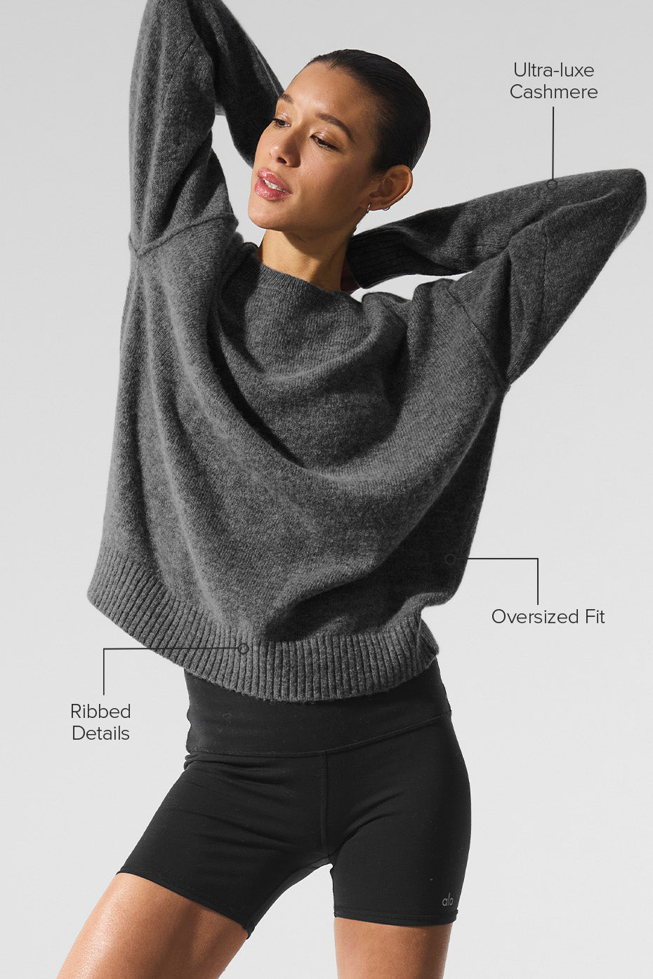 Unisex Wool聽Cashmere New Class Crewneck Sweater - Platinum Grey