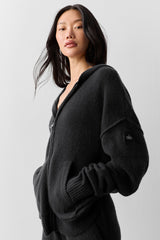 Wool聽Cashmere New Class Full Zip Hoodie - Black