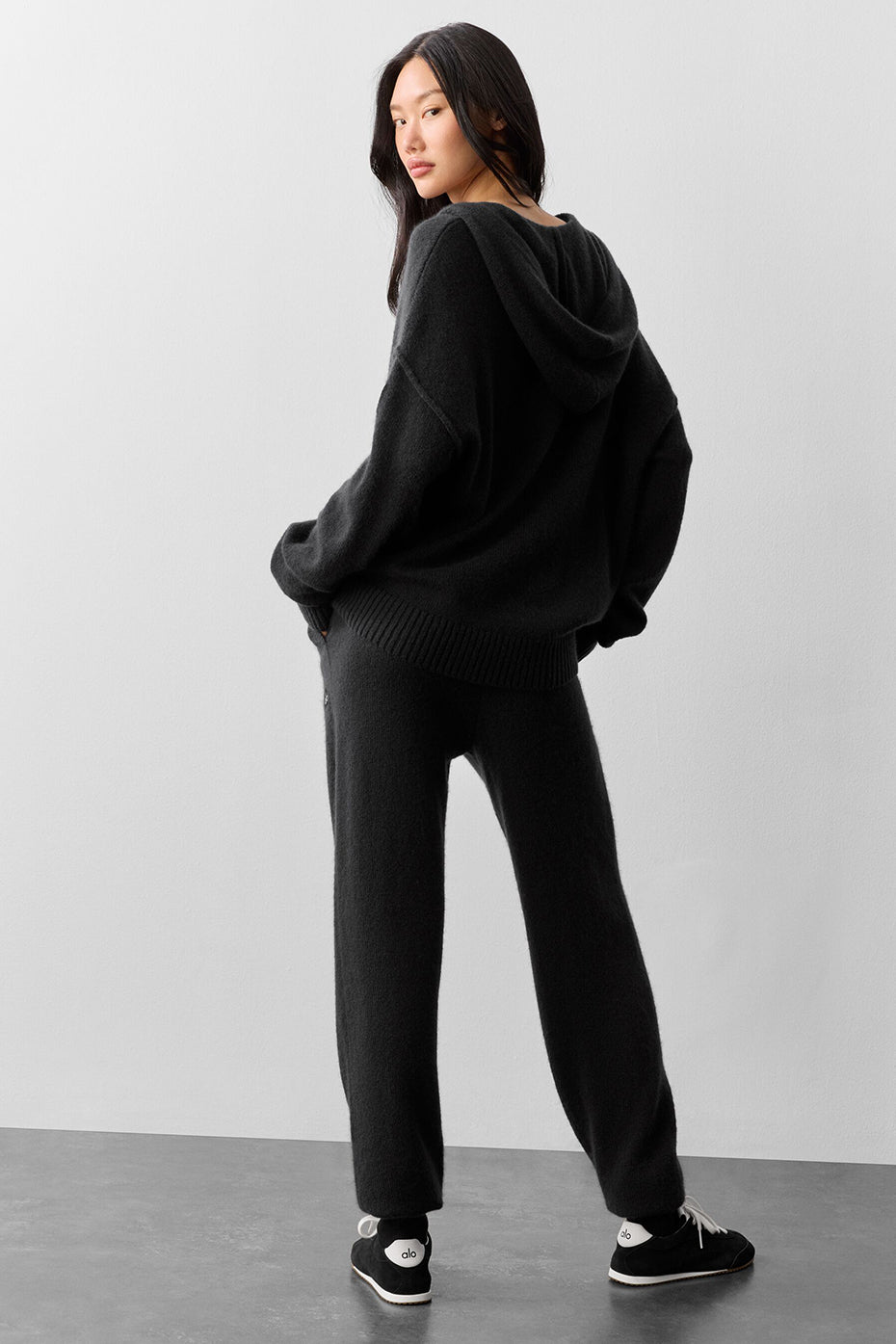 Wool聽Cashmere New Class Full Zip Hoodie - Black