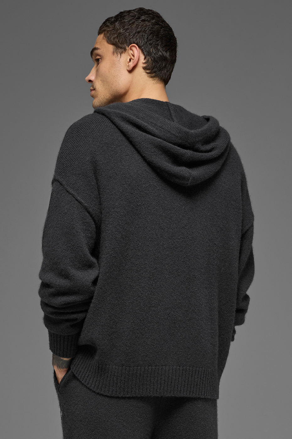 Wool聽Cashmere New Class Full Zip Hoodie - Black