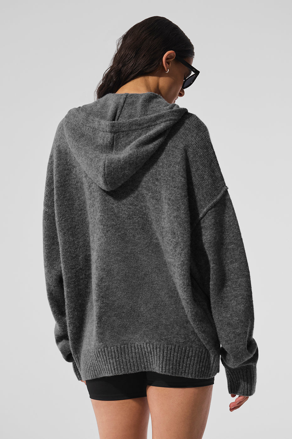 Wool聽Cashmere New Class Full Zip Hoodie - Platinum Grey