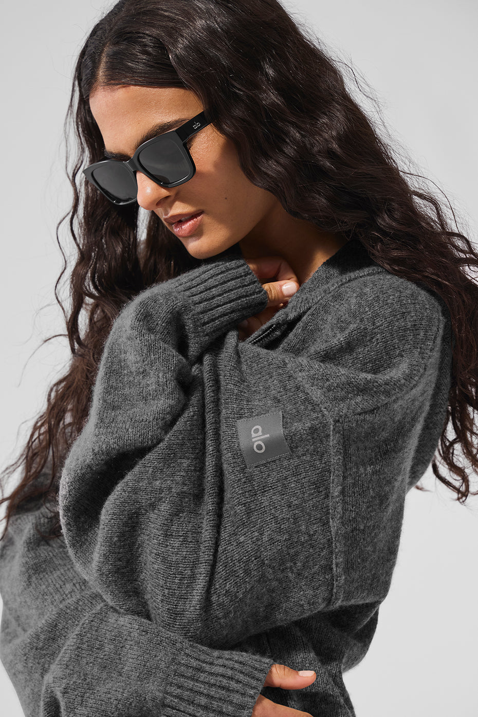 Wool聽Cashmere New Class Full Zip Hoodie - Platinum Grey