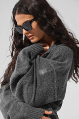 Wool聽Cashmere New Class Full Zip Hoodie - Platinum Grey