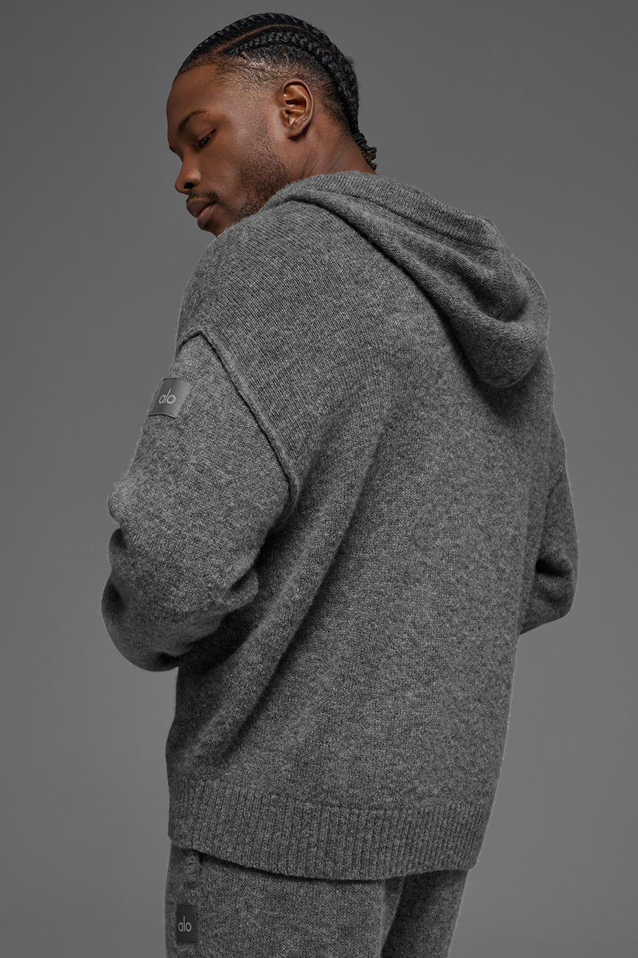 Wool聽Cashmere New Class Full Zip Hoodie - Platinum Grey