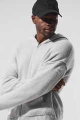 Wool聽Cashmere New Class Full Zip Hoodie - Pearl Grey Heather