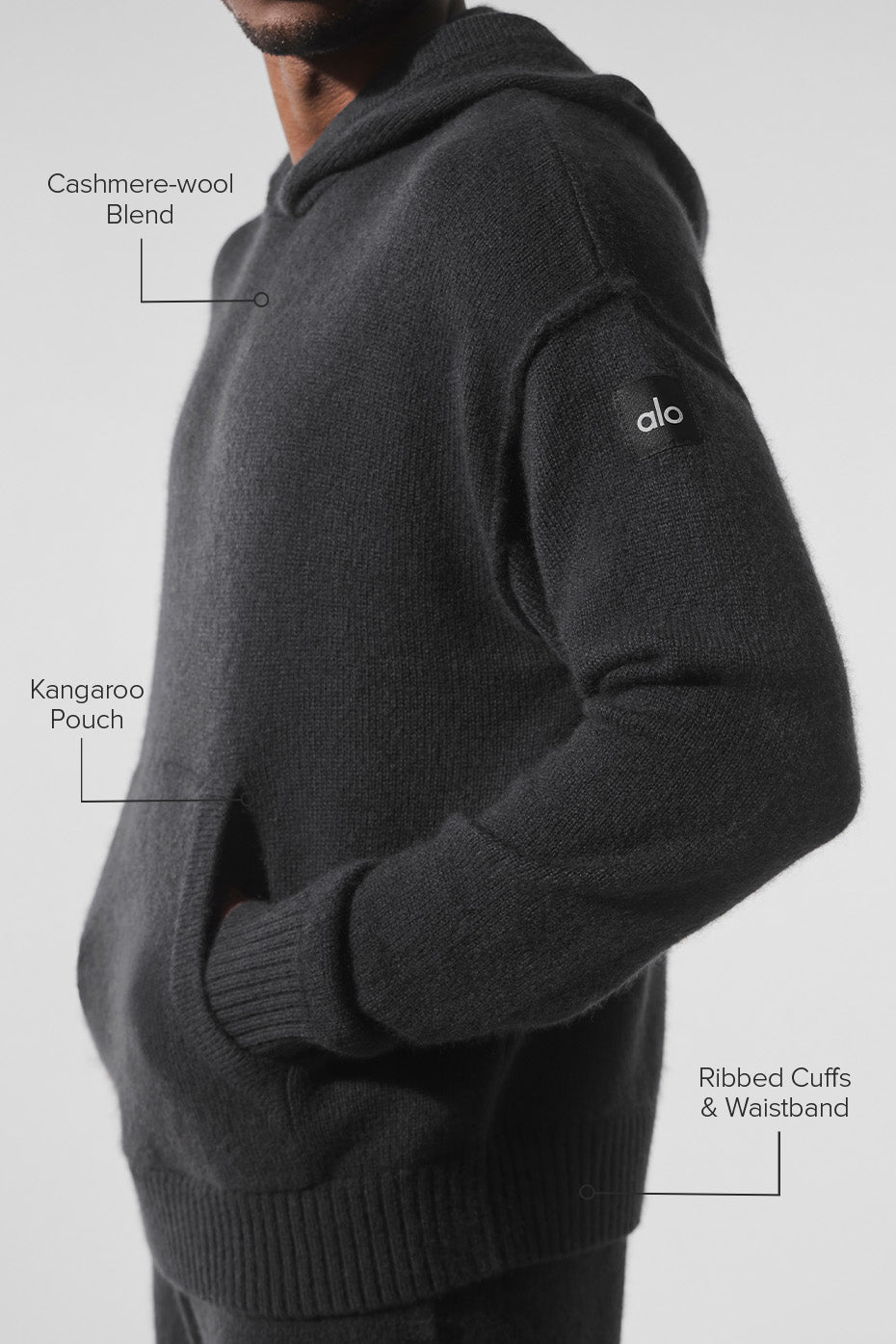 Wool聽Cashmere New Class Hoodie - Black