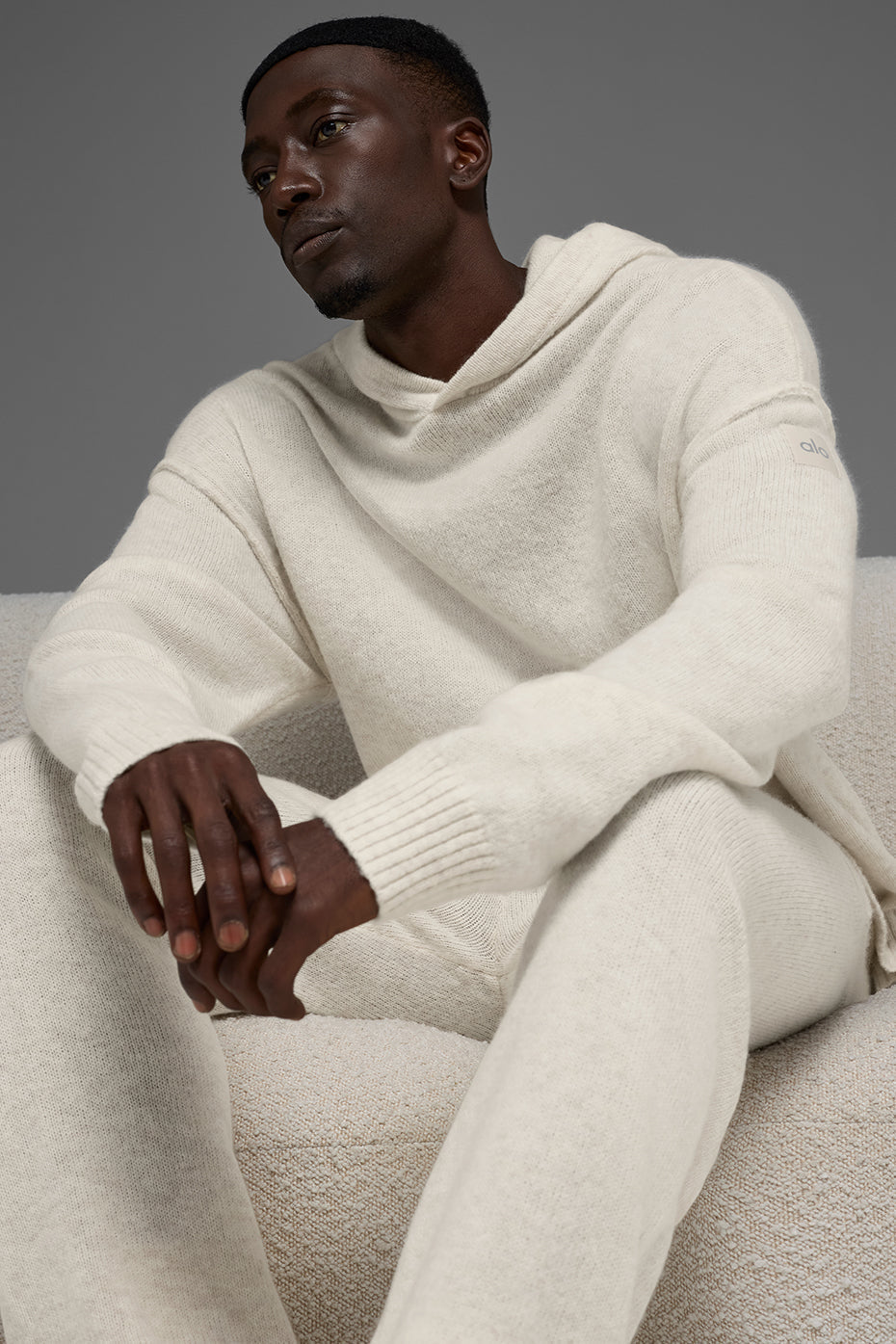 Wool聽Cashmere New Class Hoodie - Bone Heather