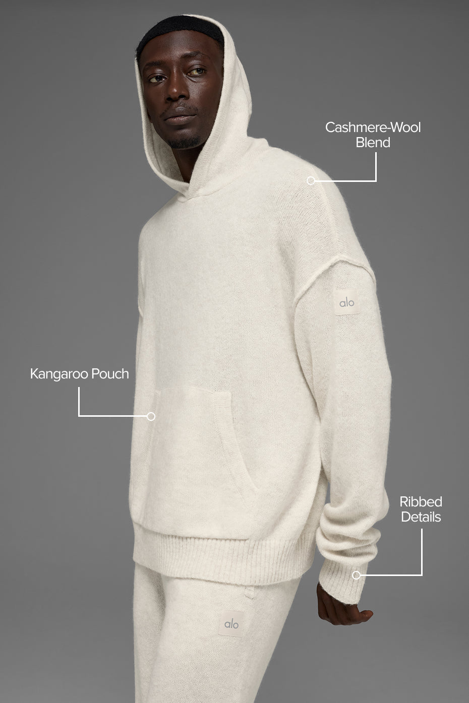 Wool聽Cashmere New Class Hoodie - Bone Heather