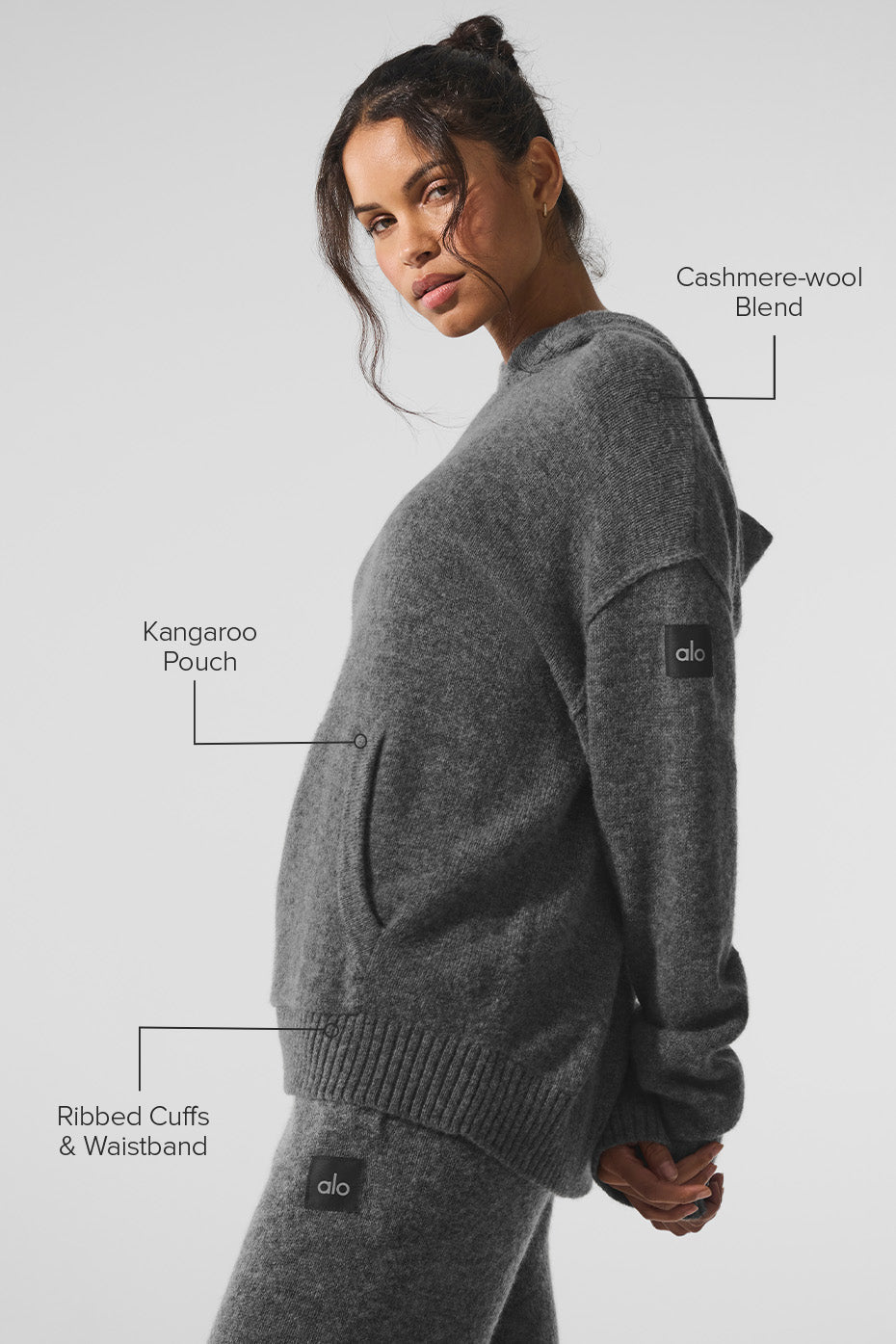 Wool聽Cashmere New Class Hoodie - Platinum Grey