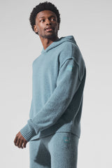 Wool聽Cashmere New Class Hoodie - Celestial Blue Granite Heather