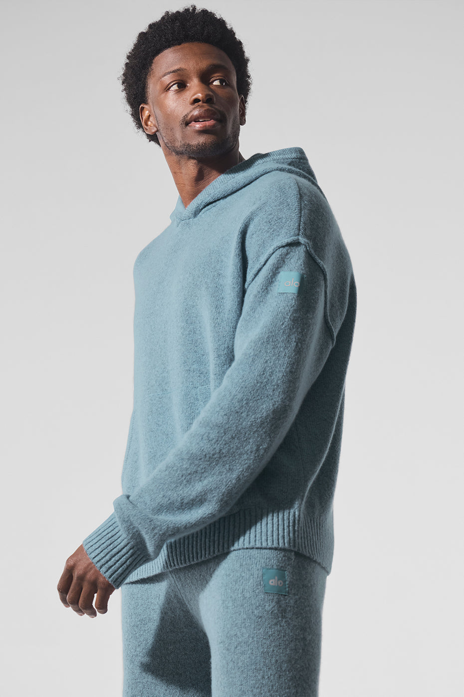 Wool聽Cashmere New Class Hoodie - Celestial Blue Granite Heather