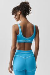 Airbrush Heart Throb Bra - Azure Blue/White
